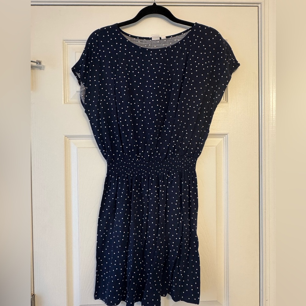GAP Dark Blue Dress with White Dots